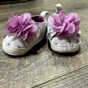 Purple flower shoes